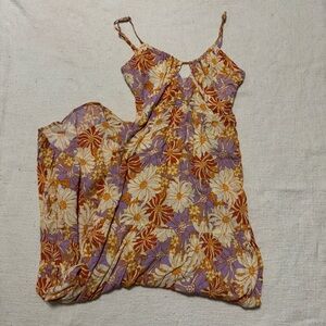 L*Space Floral Maxi Dress in Purple, Orange, and Cream